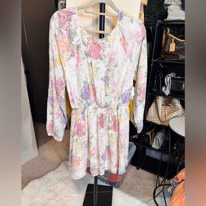 H&M Divided Floral Open-Back Mini Dress (Size M)